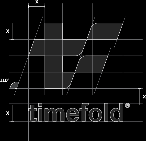 Timefold logo square measurements